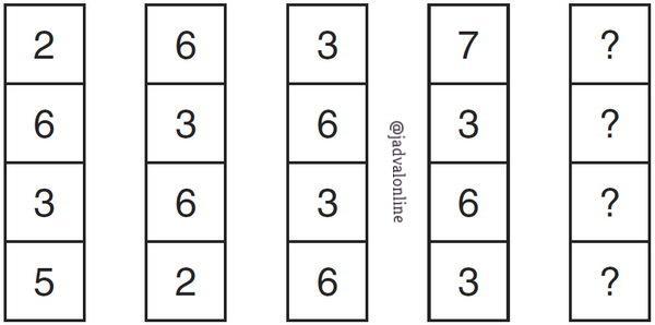 اعداد ستون پنجم تصویر را پیدا کنید؟