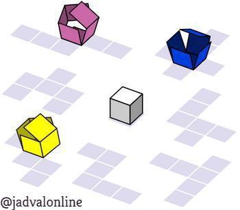 پاسخ معمای تصویری ساختن مکعب